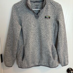 L.L. Bean Women's Gray Sweater Fleece